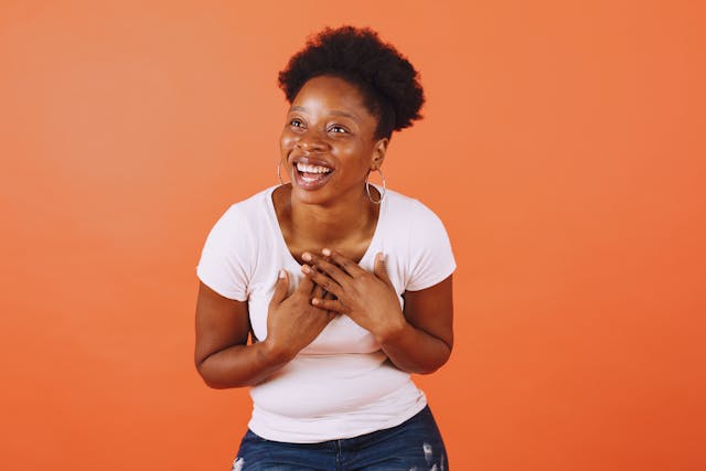 Student celebrating exam success on Langoli