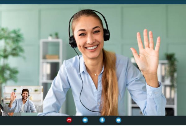 Online language lesson in progress